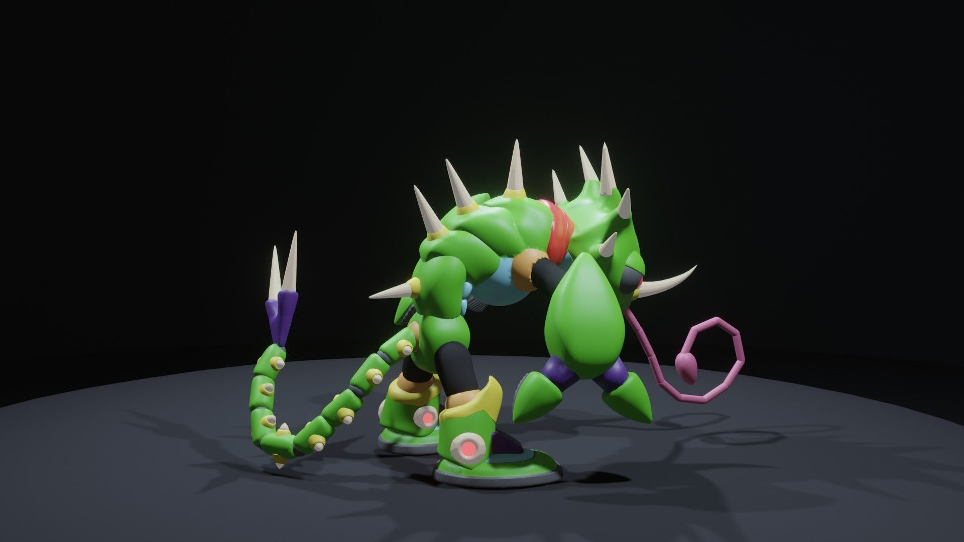 Sting Chameleon Low-poly 3D model_3
