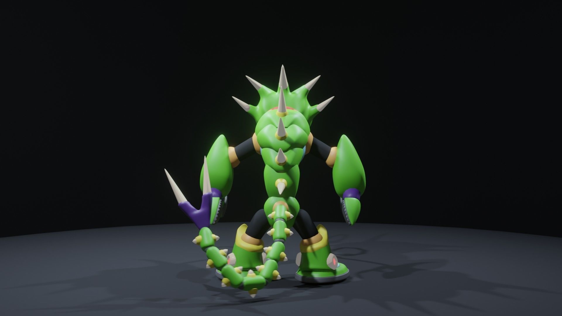 Sting Chameleon Low-poly 3D model_7