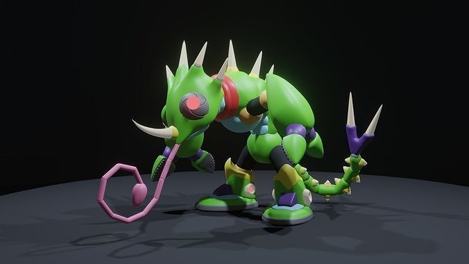 Sting Chameleon Low-poly 3D model