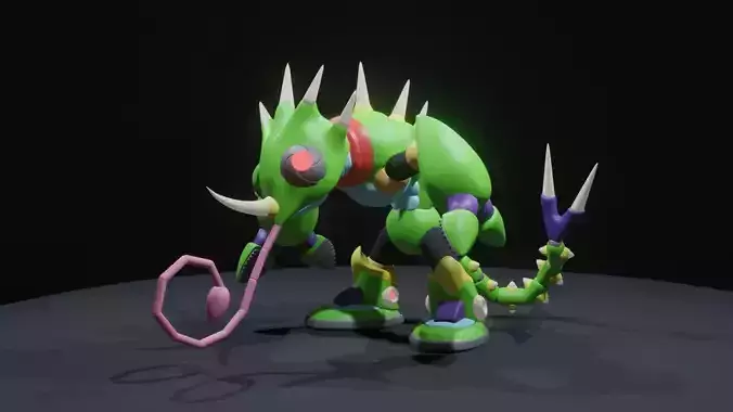 Sting Chameleon Low-poly 3D model