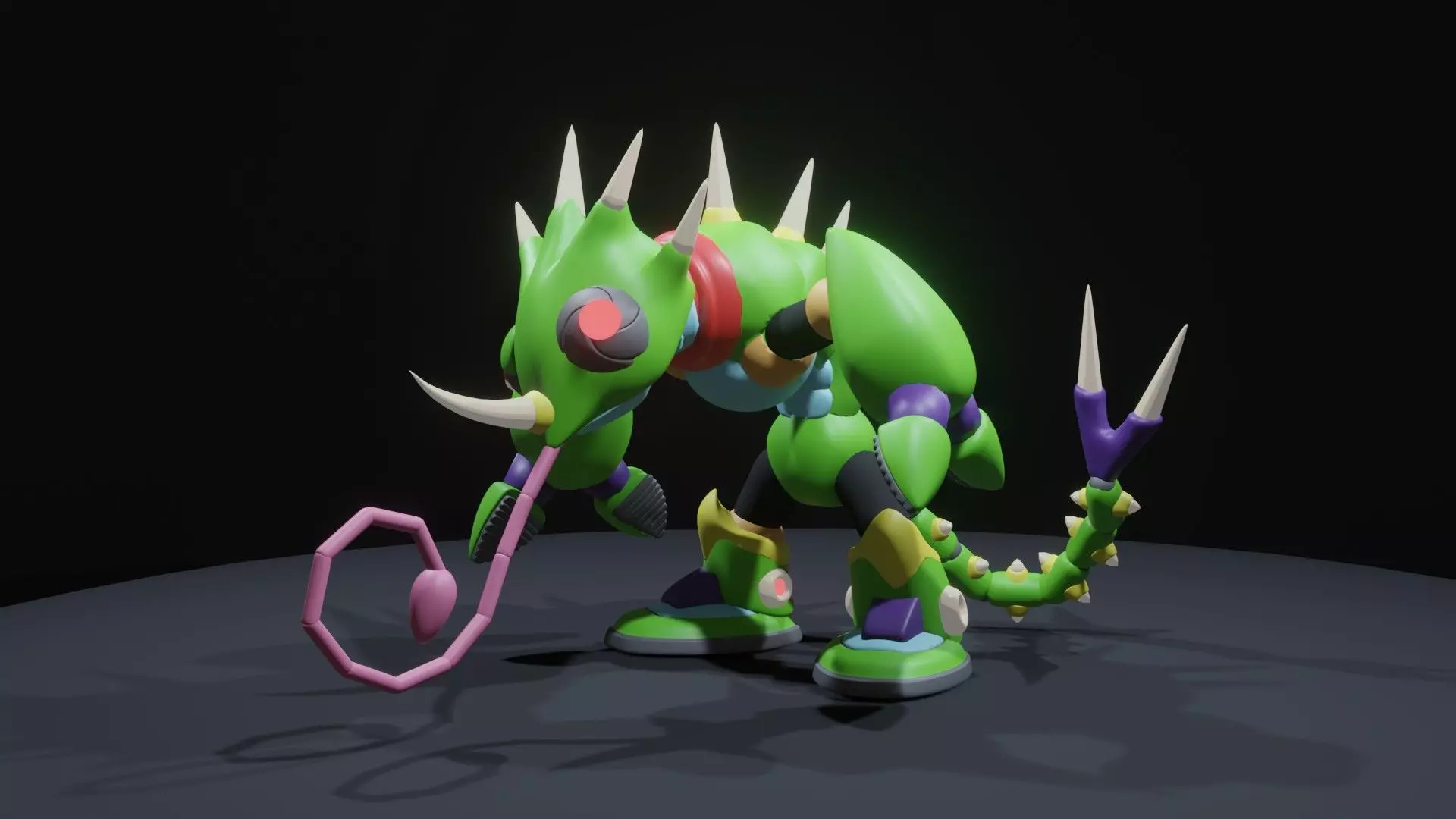 Sting Chameleon Low-poly 3D model_0