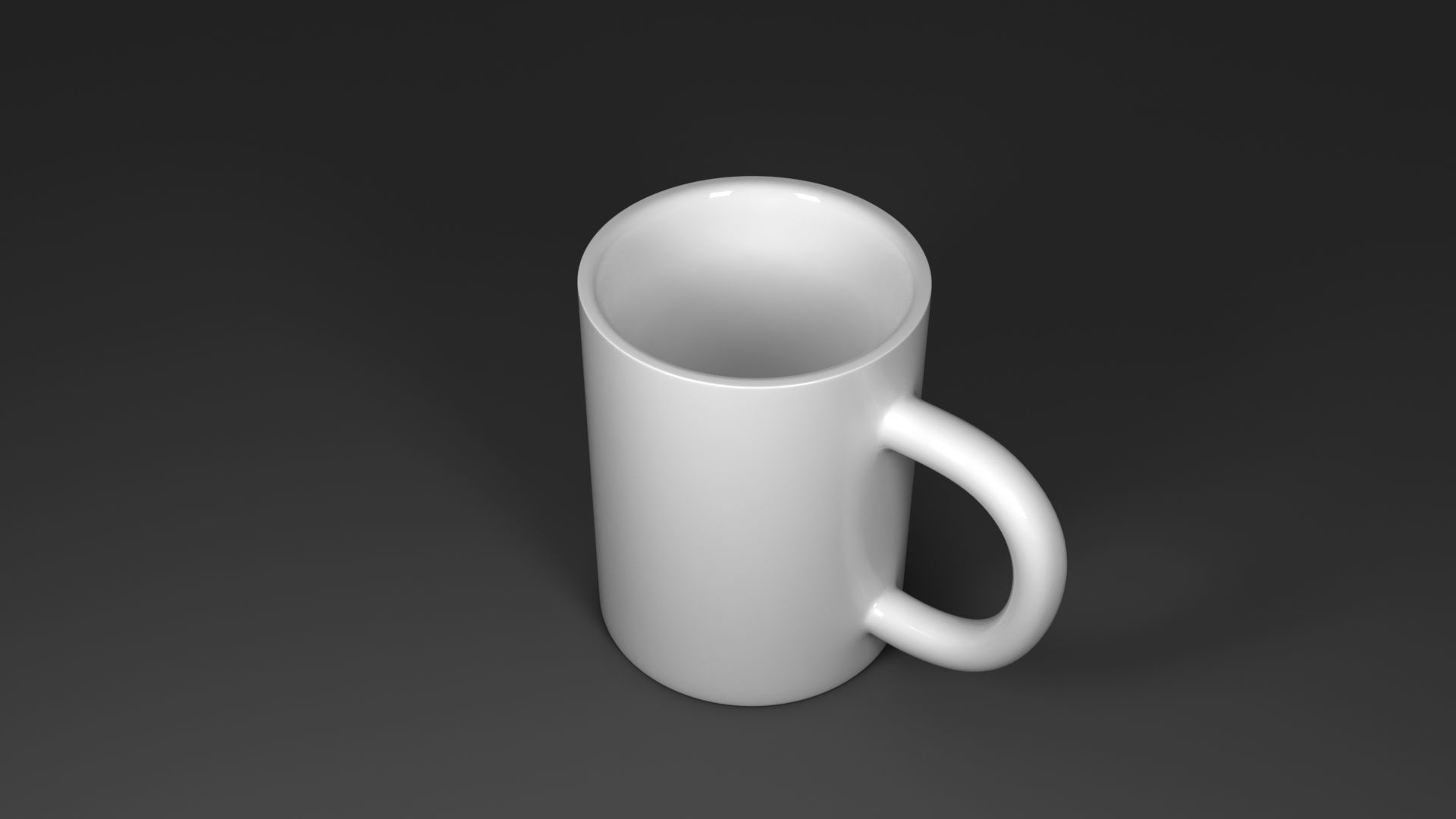 Sublimation White Mug Low-poly 3D model_1