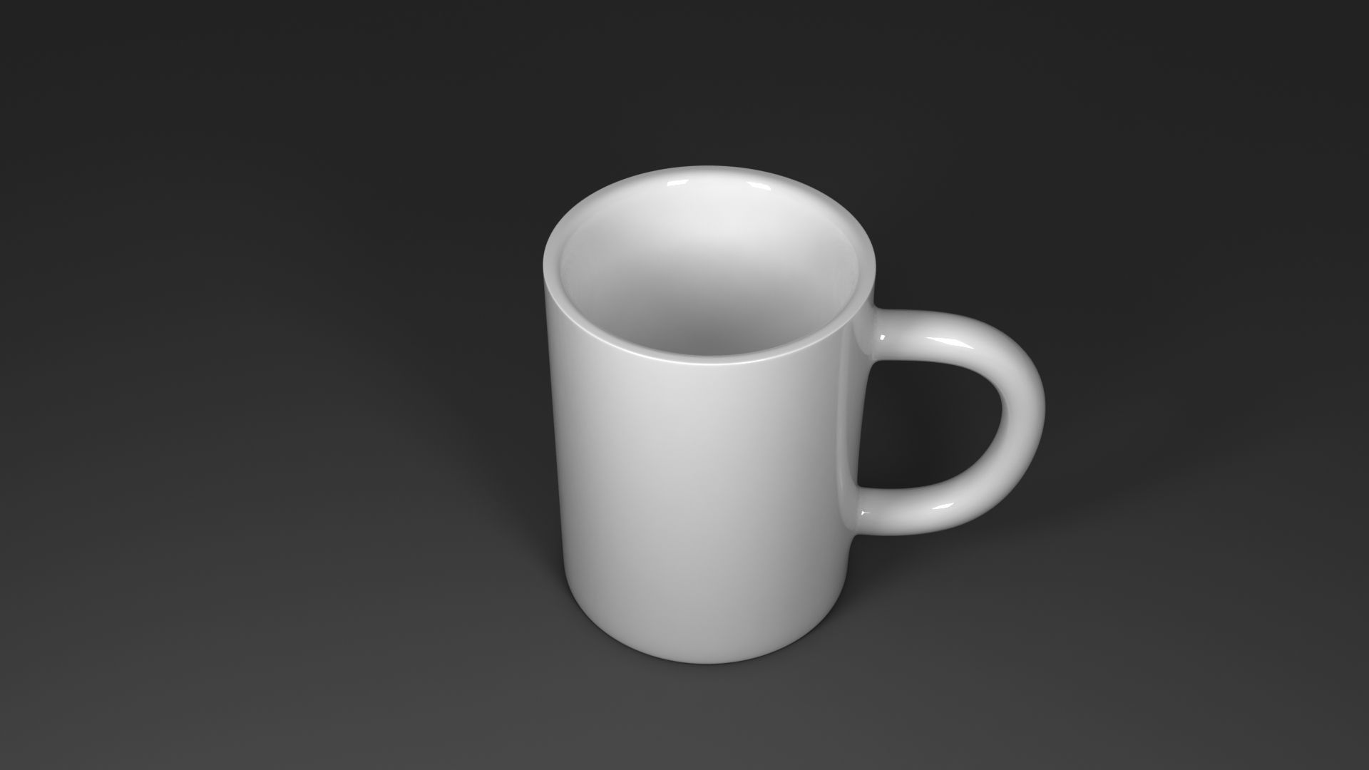 Sublimation White Mug Low-poly 3D model_2