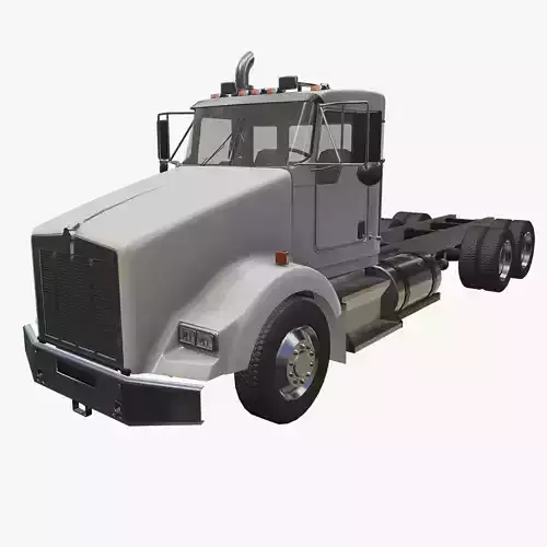 Kenworth T800 Chassis Low-poly 3D model