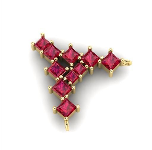 134 Pendant in the shape of the letter Y two sizes 3D print model_2