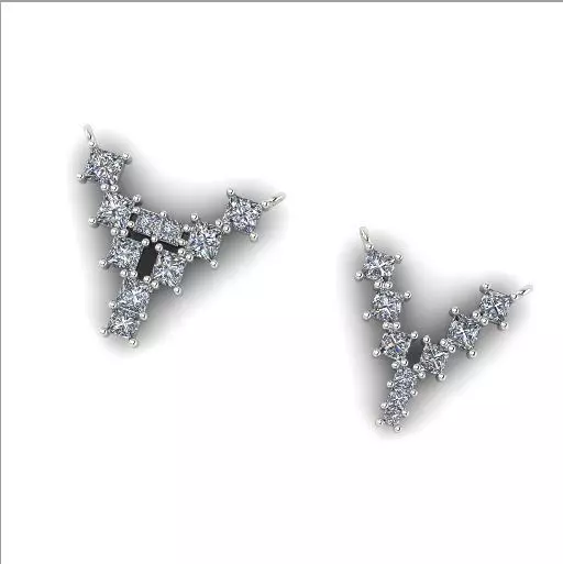 134 Pendant in the shape of the letter Y two sizes 3D print model_0