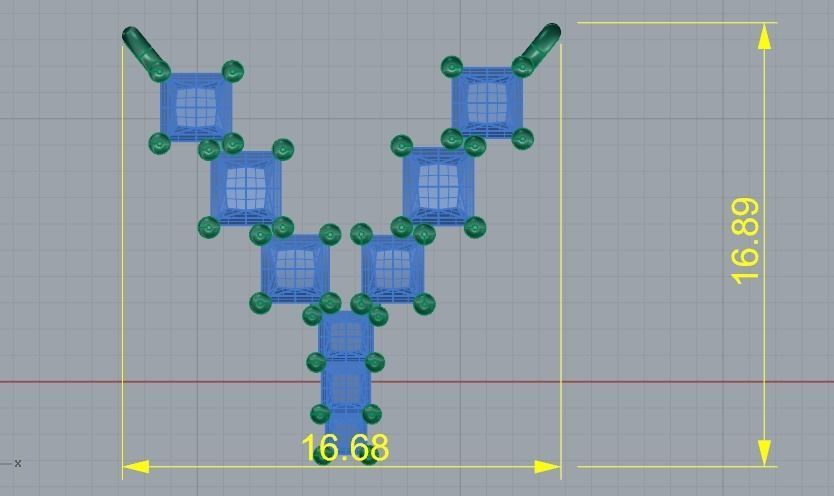 134 Pendant in the shape of the letter Y two sizes 3D print model_13