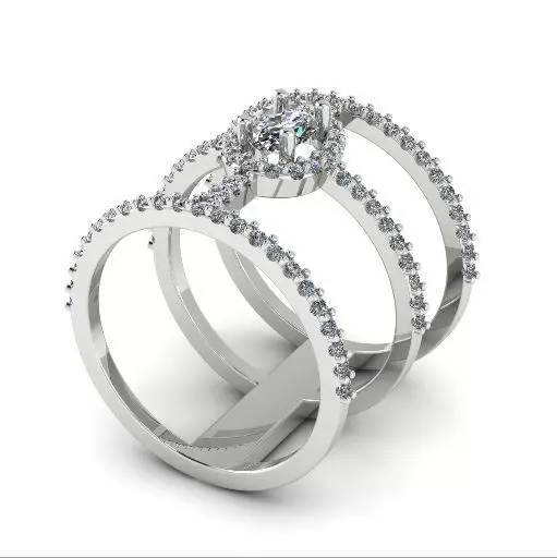 125 Womens beautiful ring 3D print model