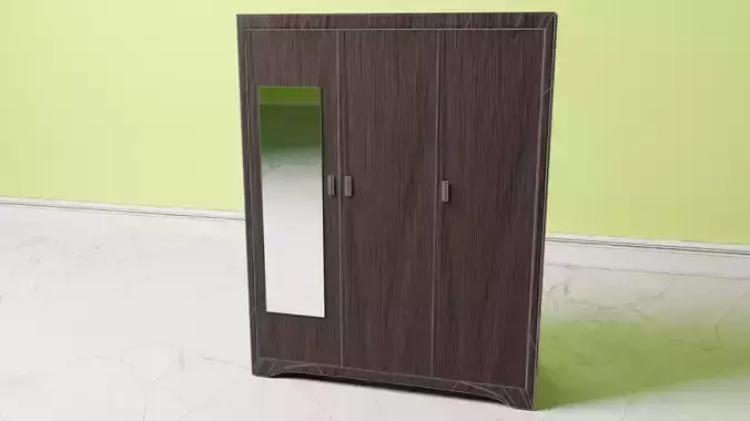  A BASIC DESIGNED WODEN CUPBOARD FOR BEDROOM