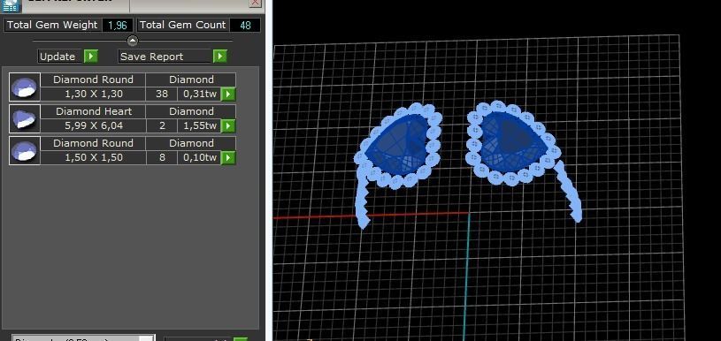 113 Ring with heart stone 3D print model_4