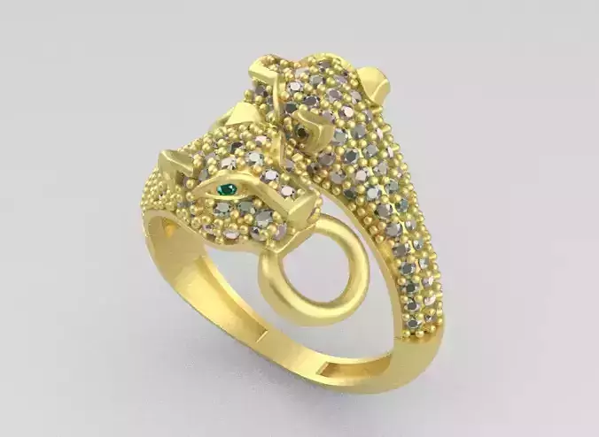 double head tiger ring 