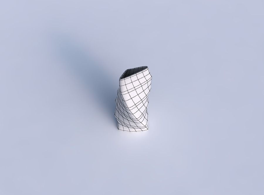 Vase twist tipped triangle with horizontal sections 3D print model_6