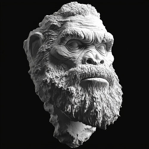Neanderthal Head 3D Model 3D print model