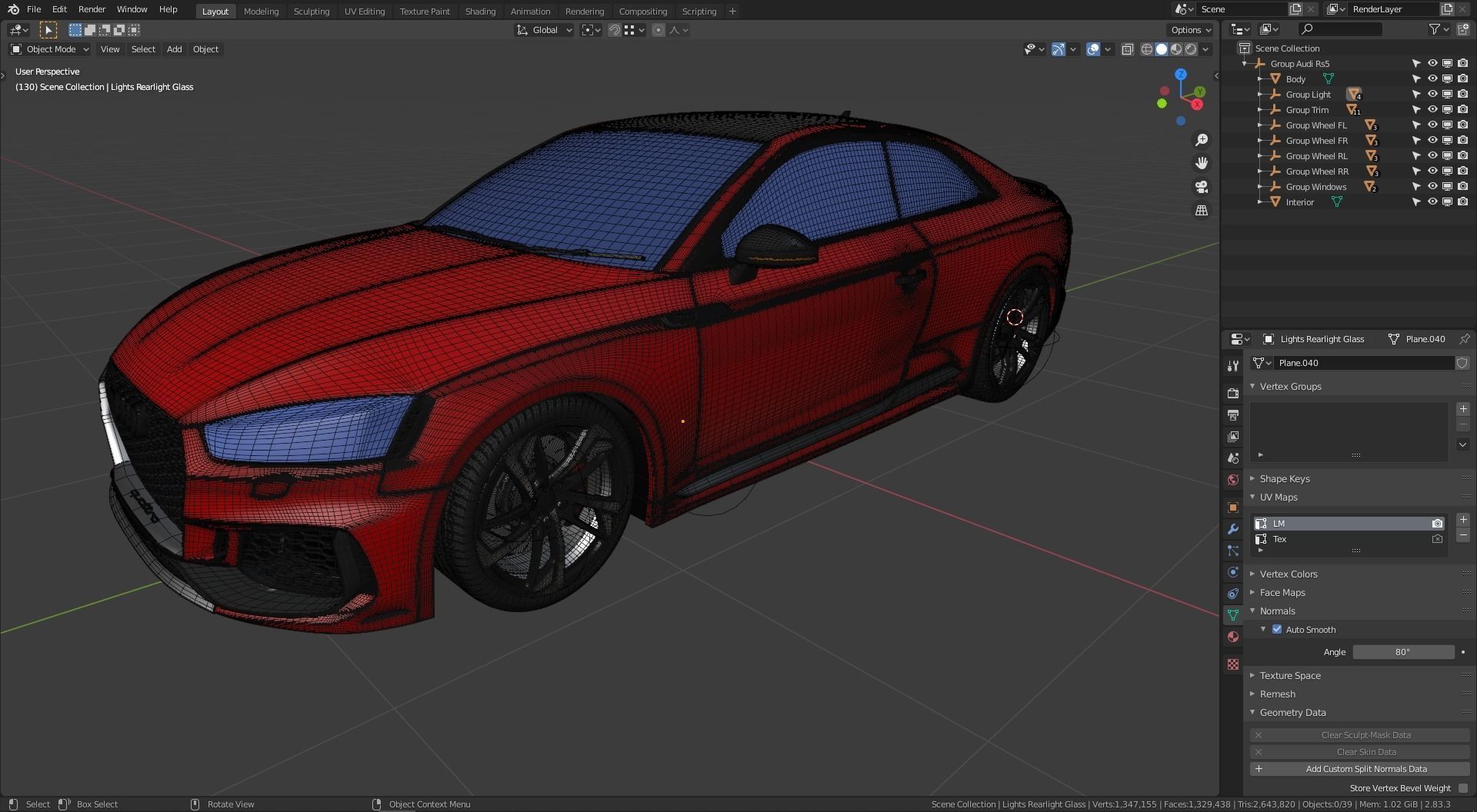 Audi RS5 Coupe - Unreal and Blender Project 3D model_10