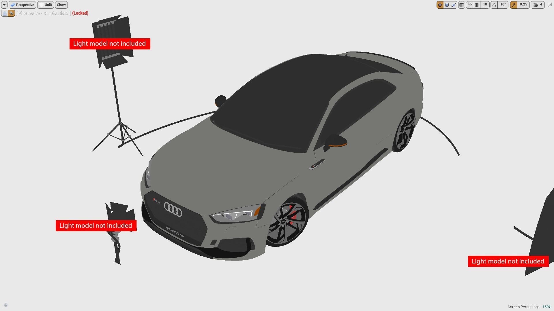 Audi RS5 Coupe - Unreal and Blender Project 3D model_6