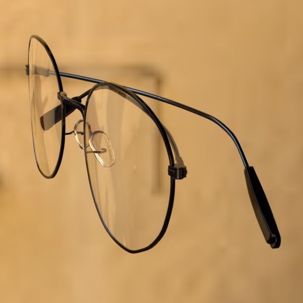 Low-poly eyeglasses model pair of glasses in water Free low-poly 3D model_2