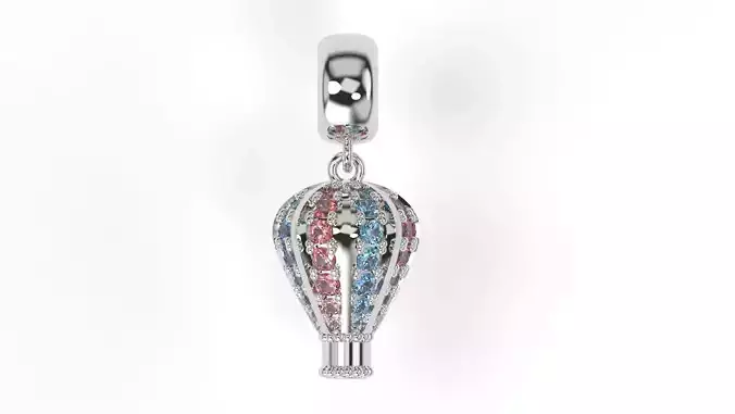 Ballon Charm with gems 3D print model