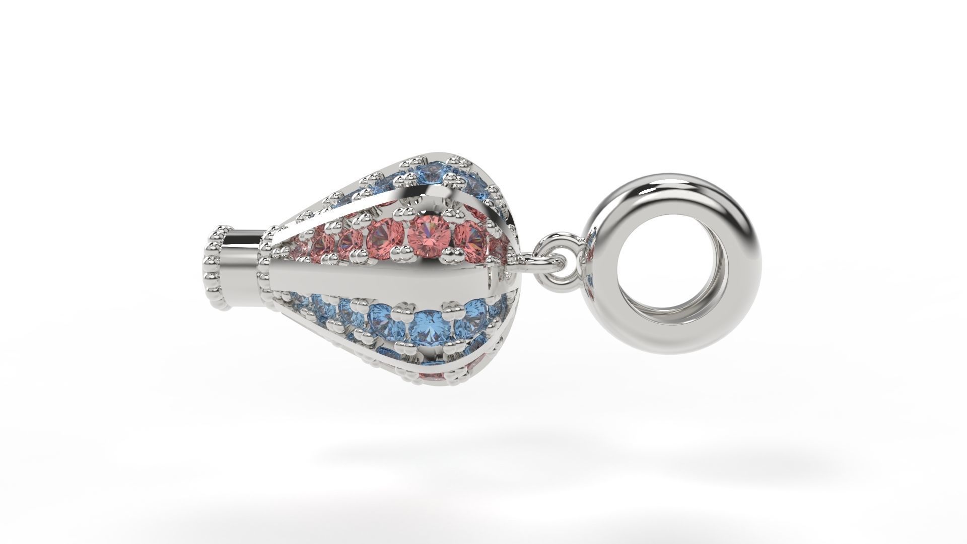 Ballon Charm with gems 3D print model_1