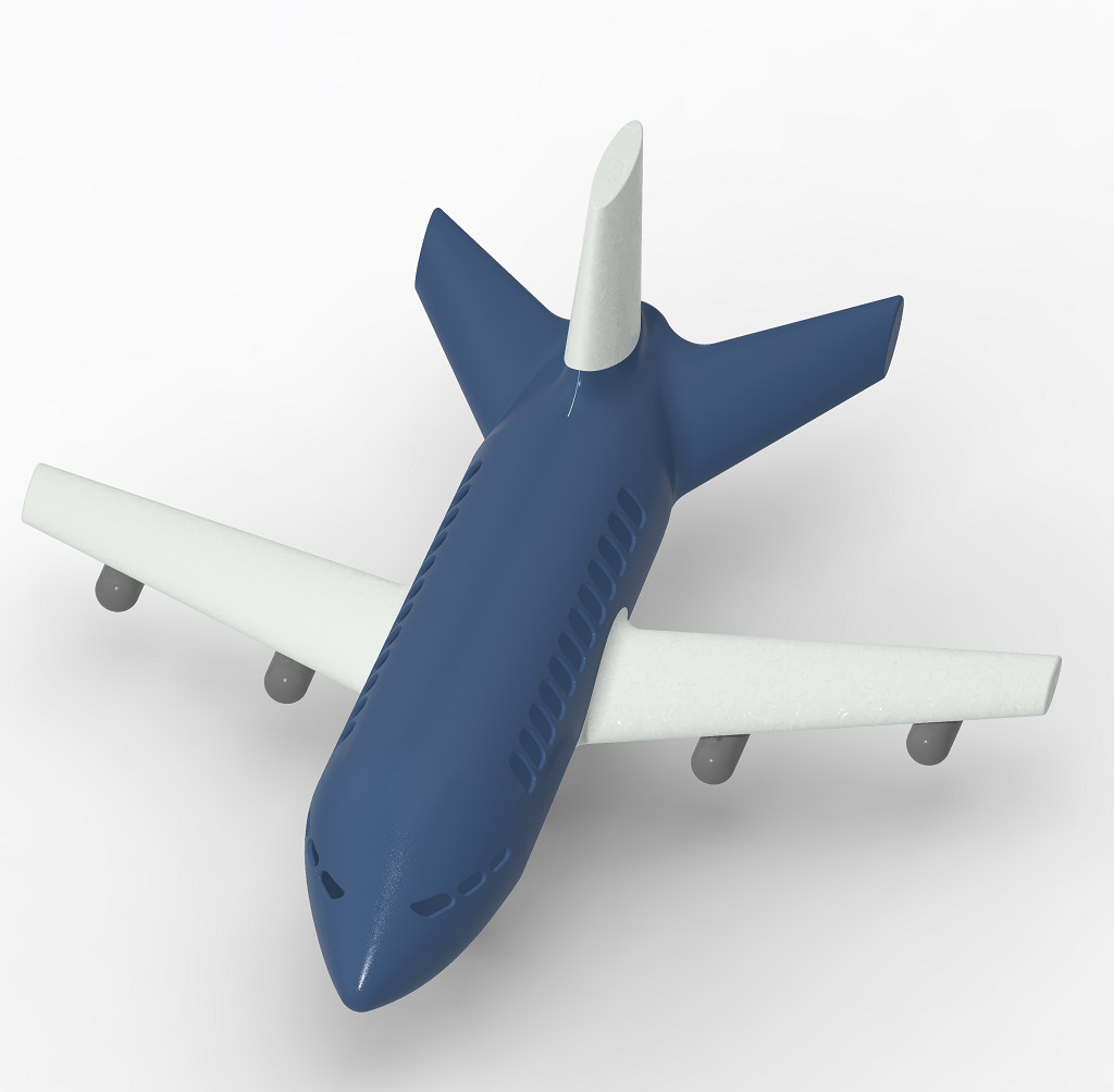 Stylish Aeroplane Toy 3D print model_3