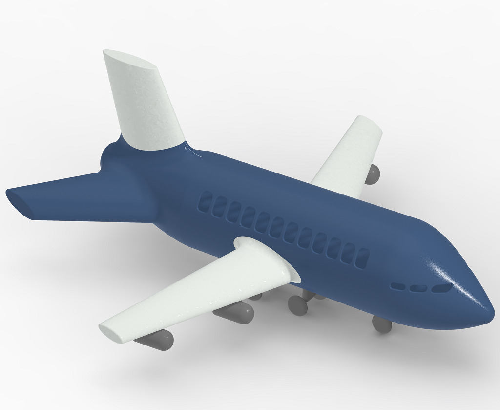 Stylish Aeroplane Toy 3D print model_1