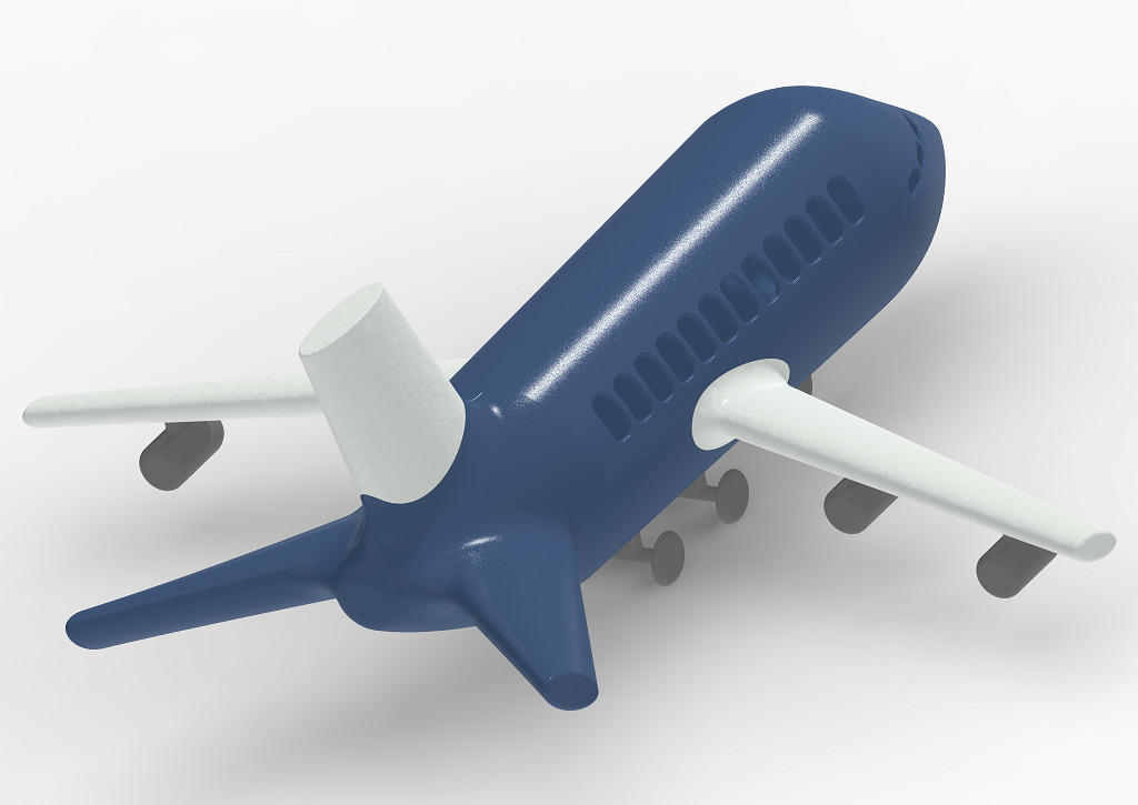 Stylish Aeroplane Toy 3D print model_2