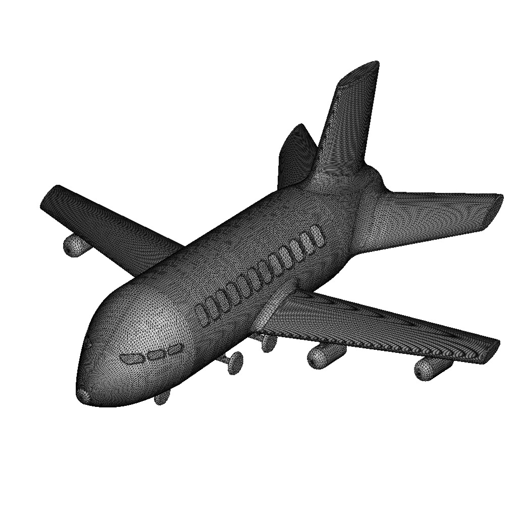 Stylish Aeroplane Toy 3D print model_4