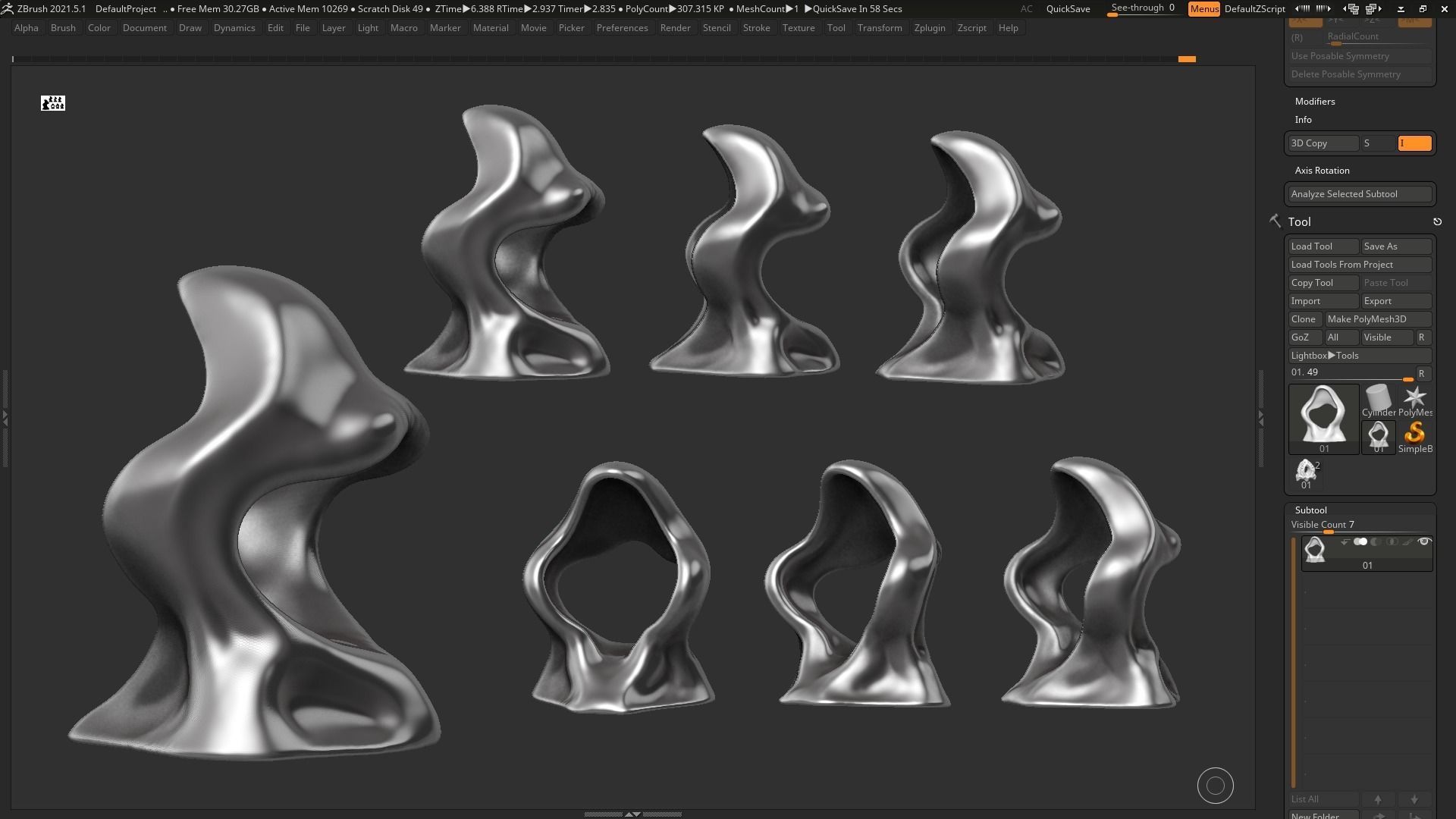 Modern Abstract Decorative sculpture 3d print model 63 3D print model_8