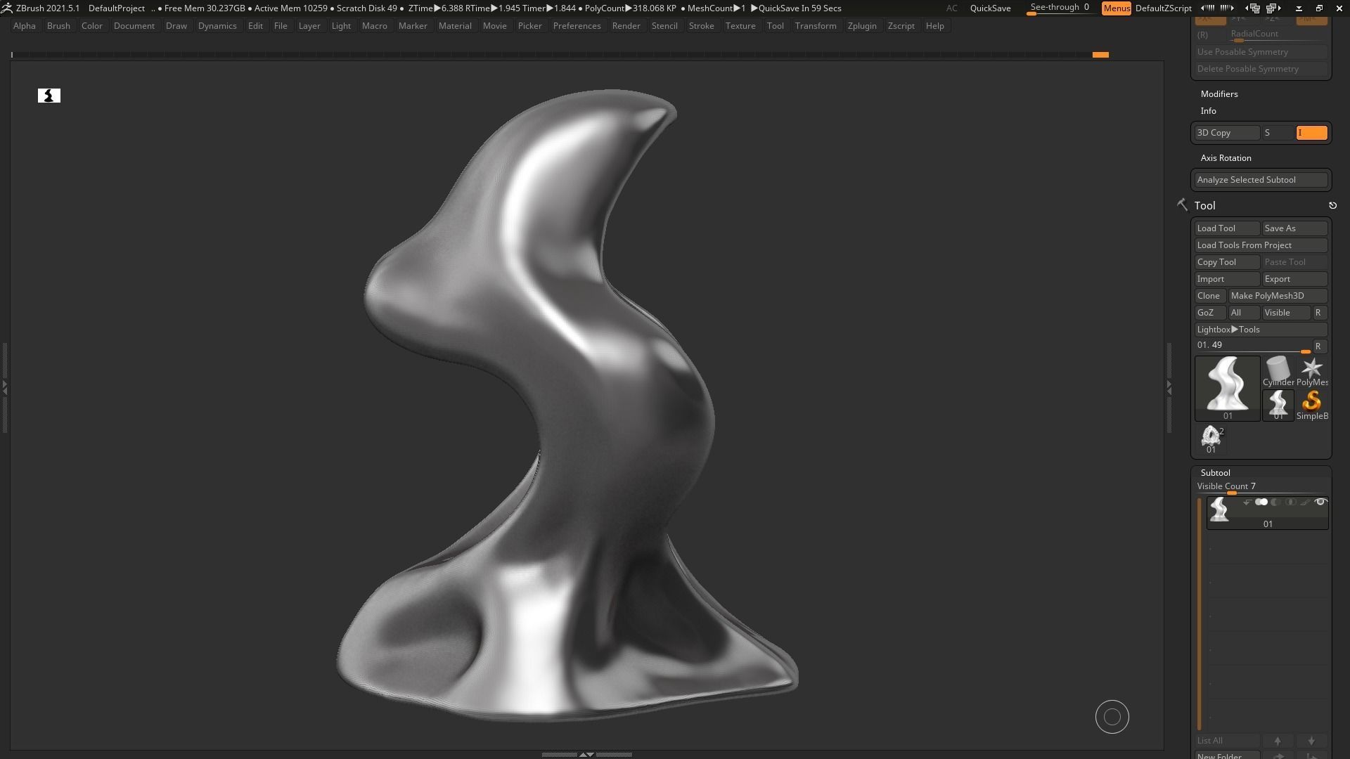 Modern Abstract Decorative sculpture 3d print model 63 3D print model_5