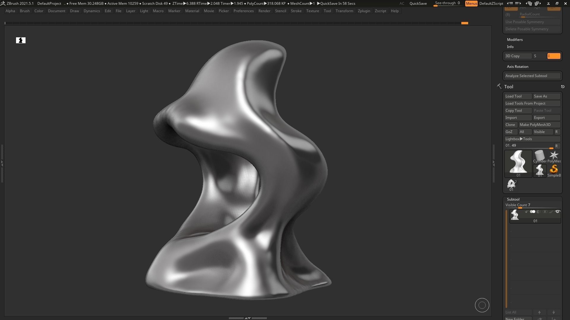 Modern Abstract Decorative sculpture 3d print model 63 3D print model_6