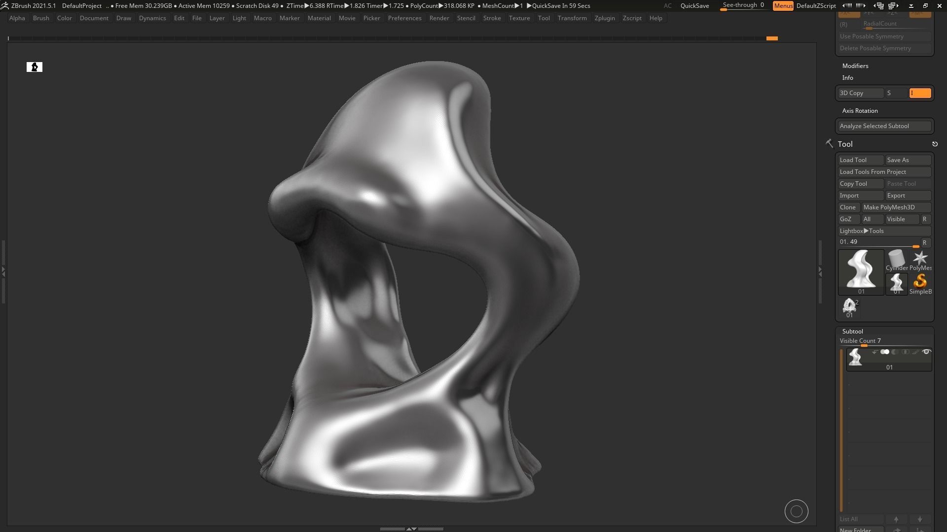 Modern Abstract Decorative sculpture 3d print model 63 3D print model_7