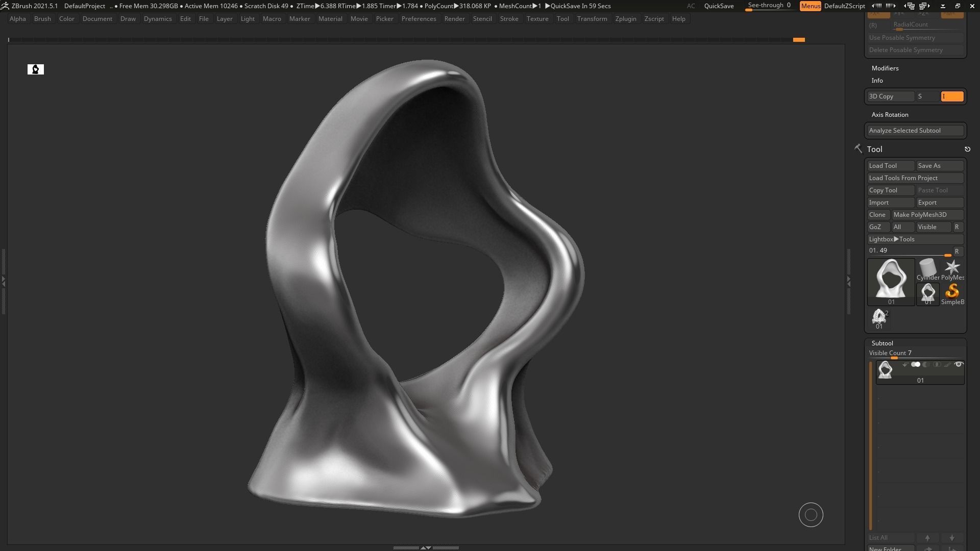 Modern Abstract Decorative sculpture 3d print model 63 3D print model_4