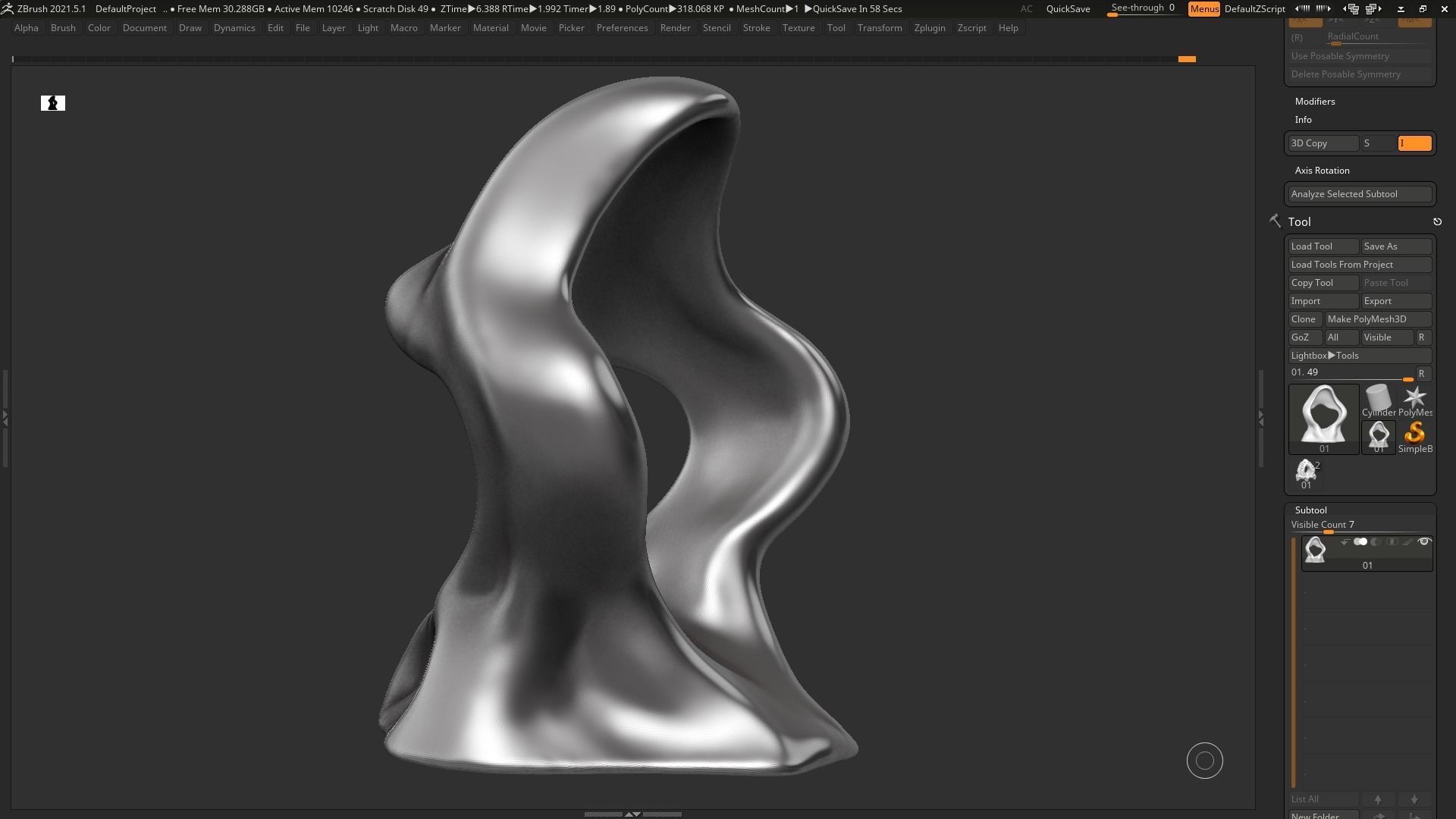 Modern Abstract Decorative sculpture 3d print model 63 3D print model_3