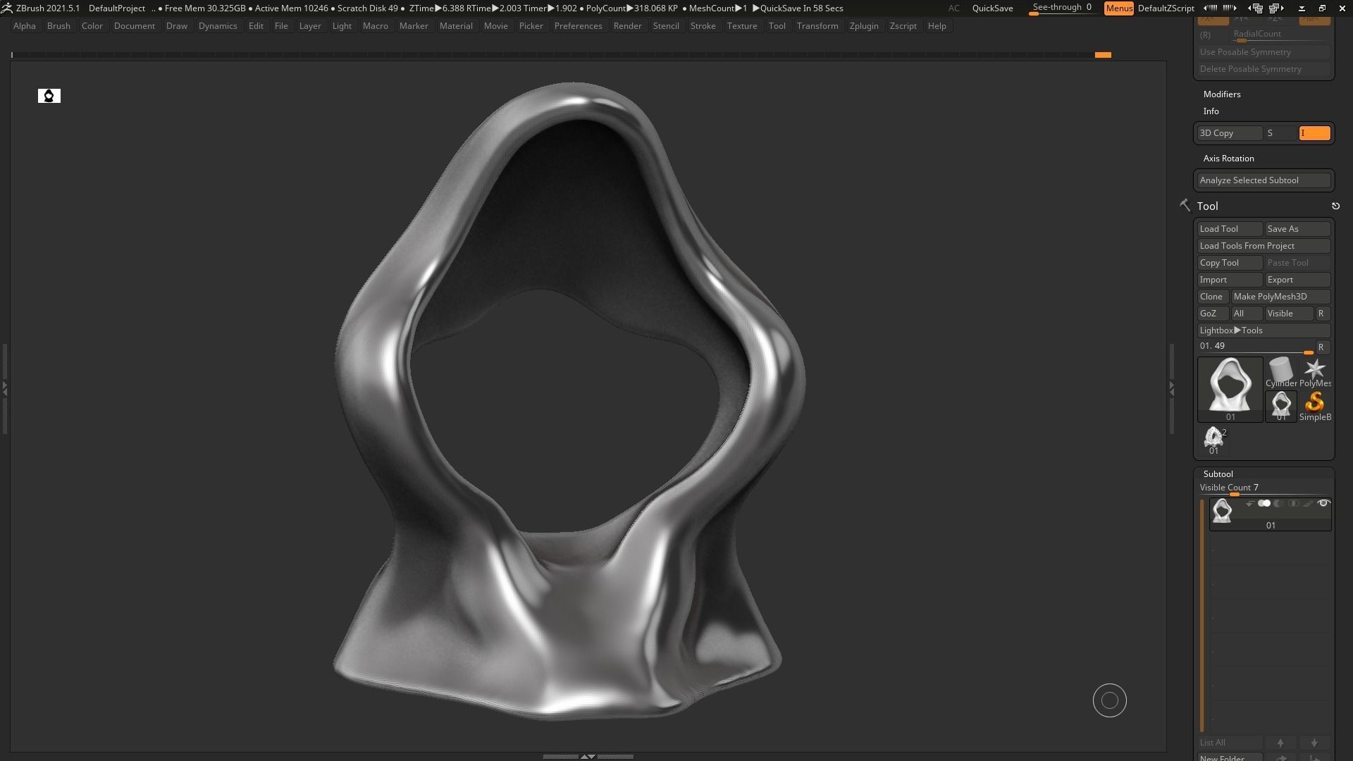 Modern Abstract Decorative sculpture 3d print model 63 3D print model_9