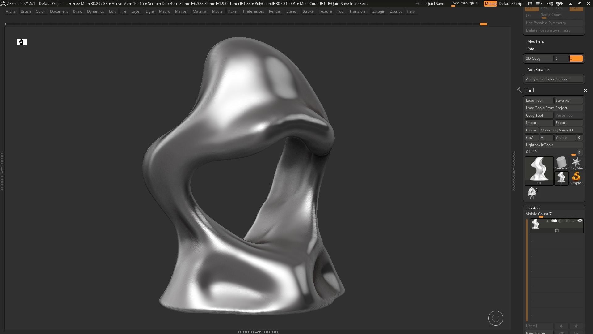 Modern Abstract Decorative sculpture 3d print model 63 3D print model_12