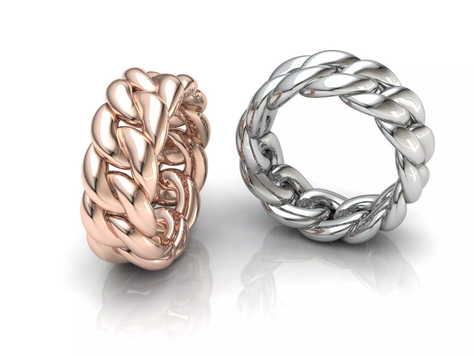 Groumette Ring Cuban Chain 3D print model