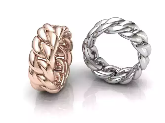 Groumette Ring Cuban Chain 