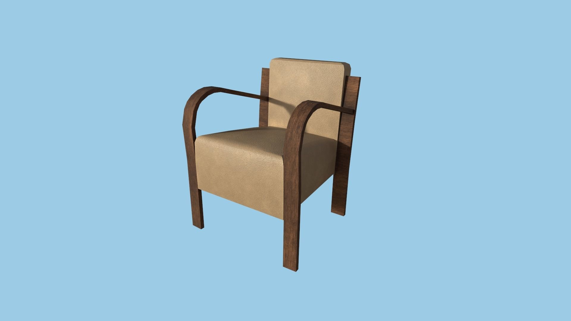 94 Armchair Low Poly - Original - Furniture Interior Design 3D Model Collection_30