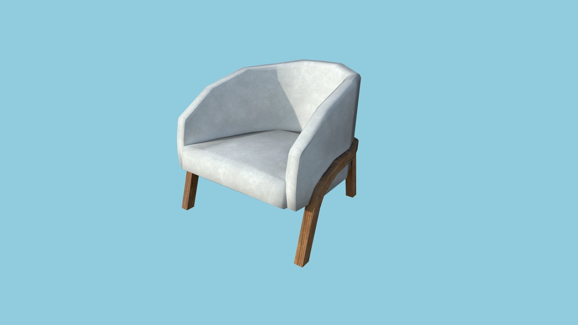 94 Armchair Low Poly - Original - Furniture Interior Design 3D Model Collection_34