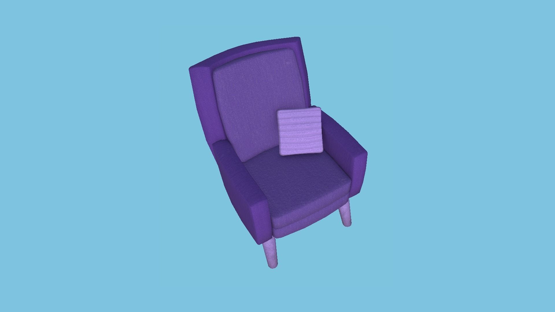 94 Armchair Low Poly - Original - Furniture Interior Design 3D Model Collection_225
