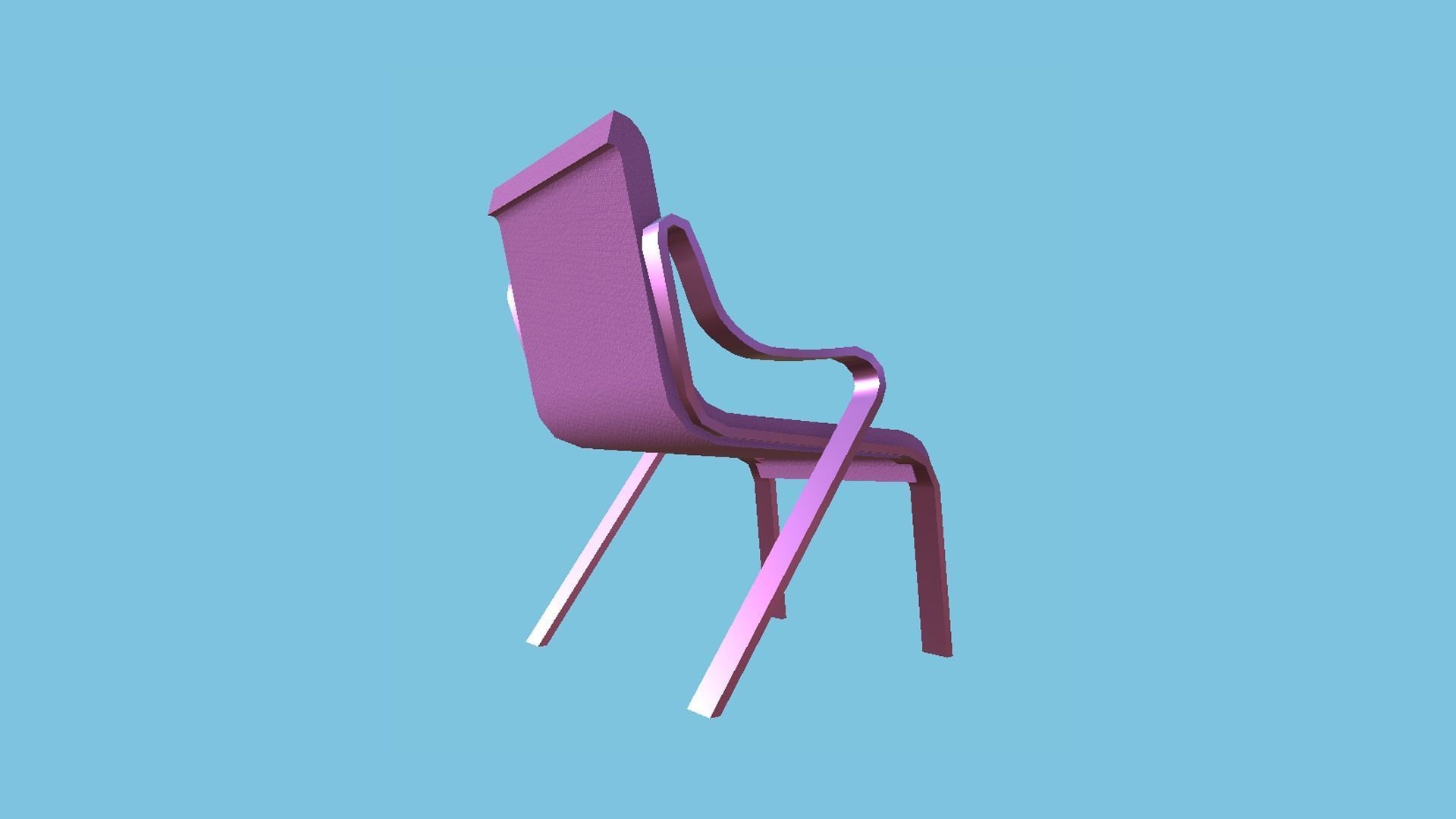 94 Armchair Low Poly - Original - Furniture Interior Design 3D Model Collection_212
