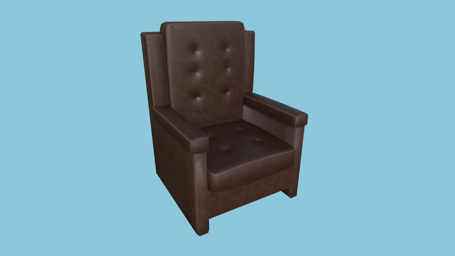 94 Armchair Low Poly - Original - Furniture Interior Design 3D Model Collection_84