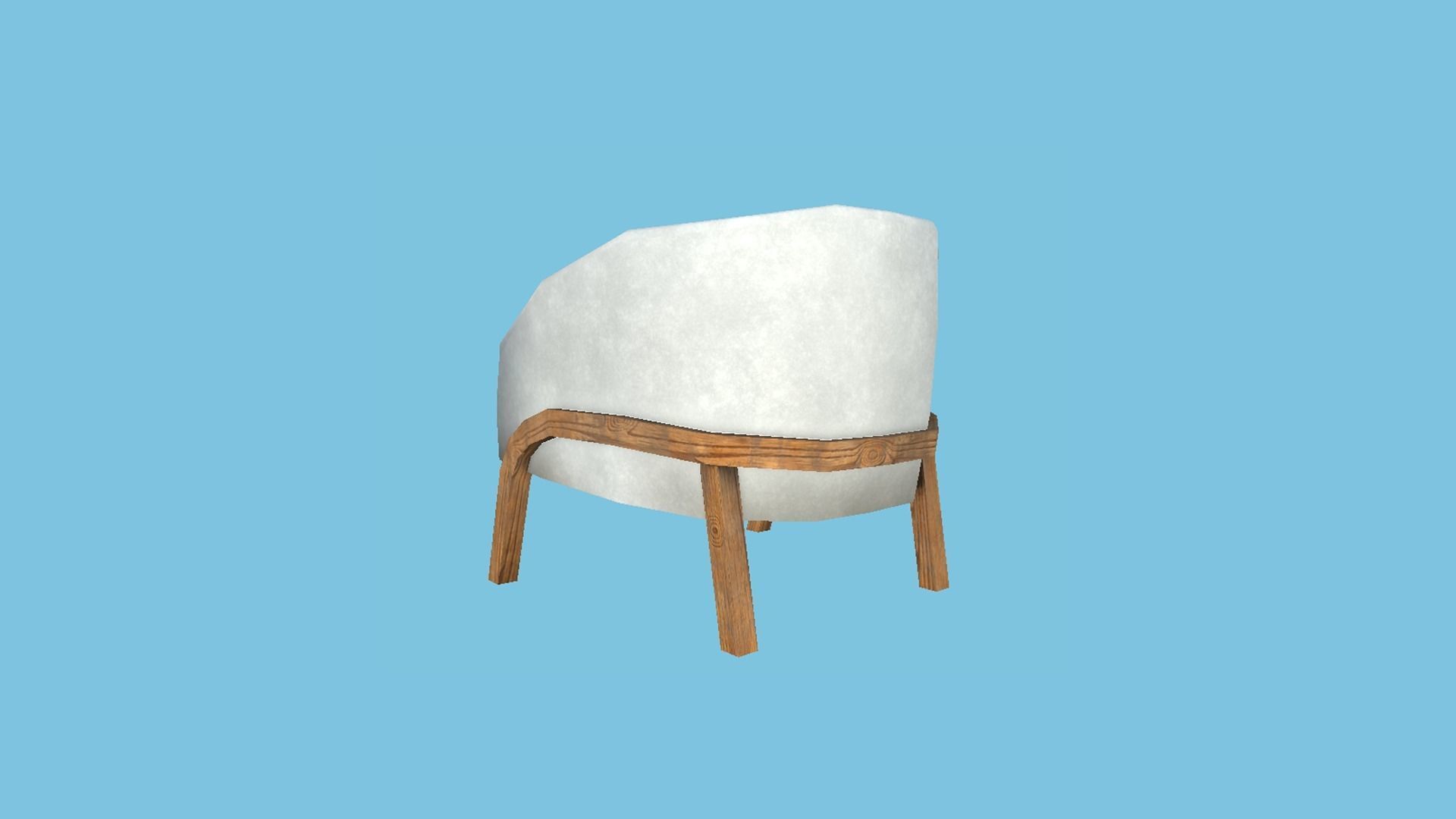 94 Armchair Low Poly - Original - Furniture Interior Design 3D Model Collection_206