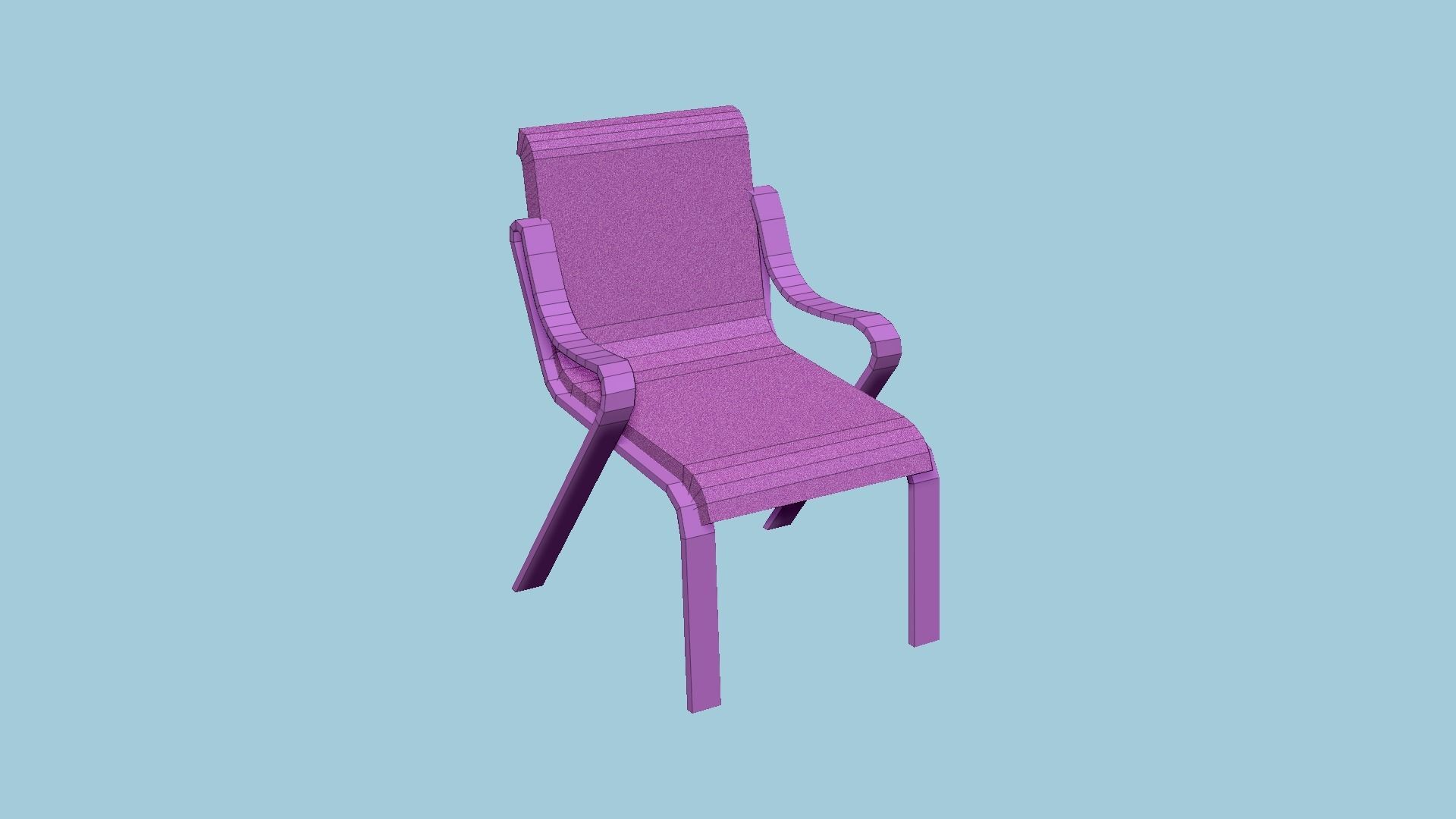 94 Armchair Low Poly - Original - Furniture Interior Design 3D Model Collection_214