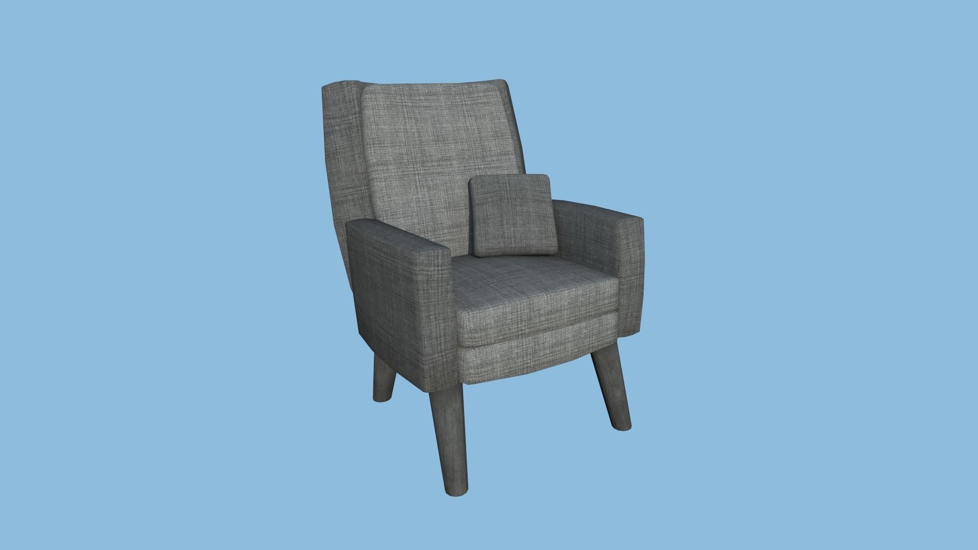 94 Armchair Low Poly - Original - Furniture Interior Design 3D Model Collection_114