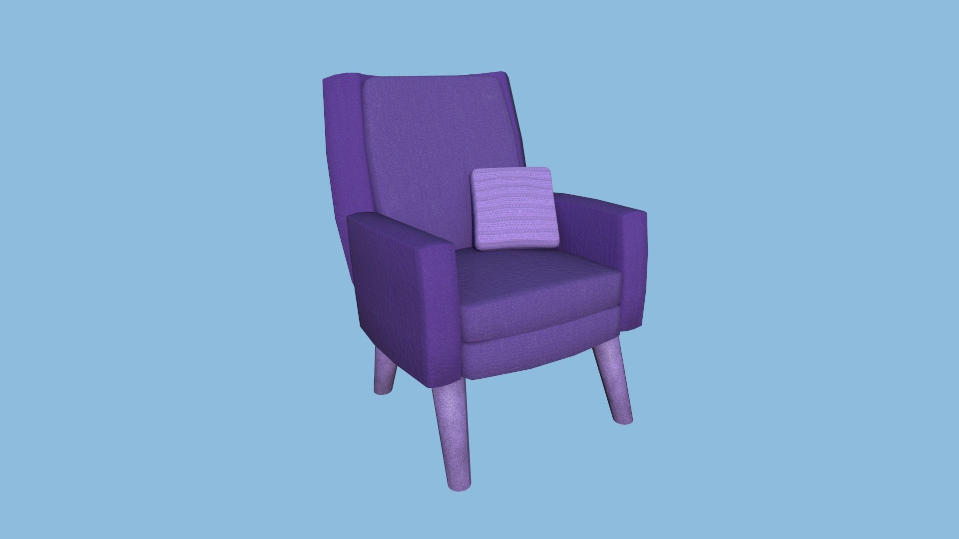 94 Armchair Low Poly - Original - Furniture Interior Design 3D Model Collection_106