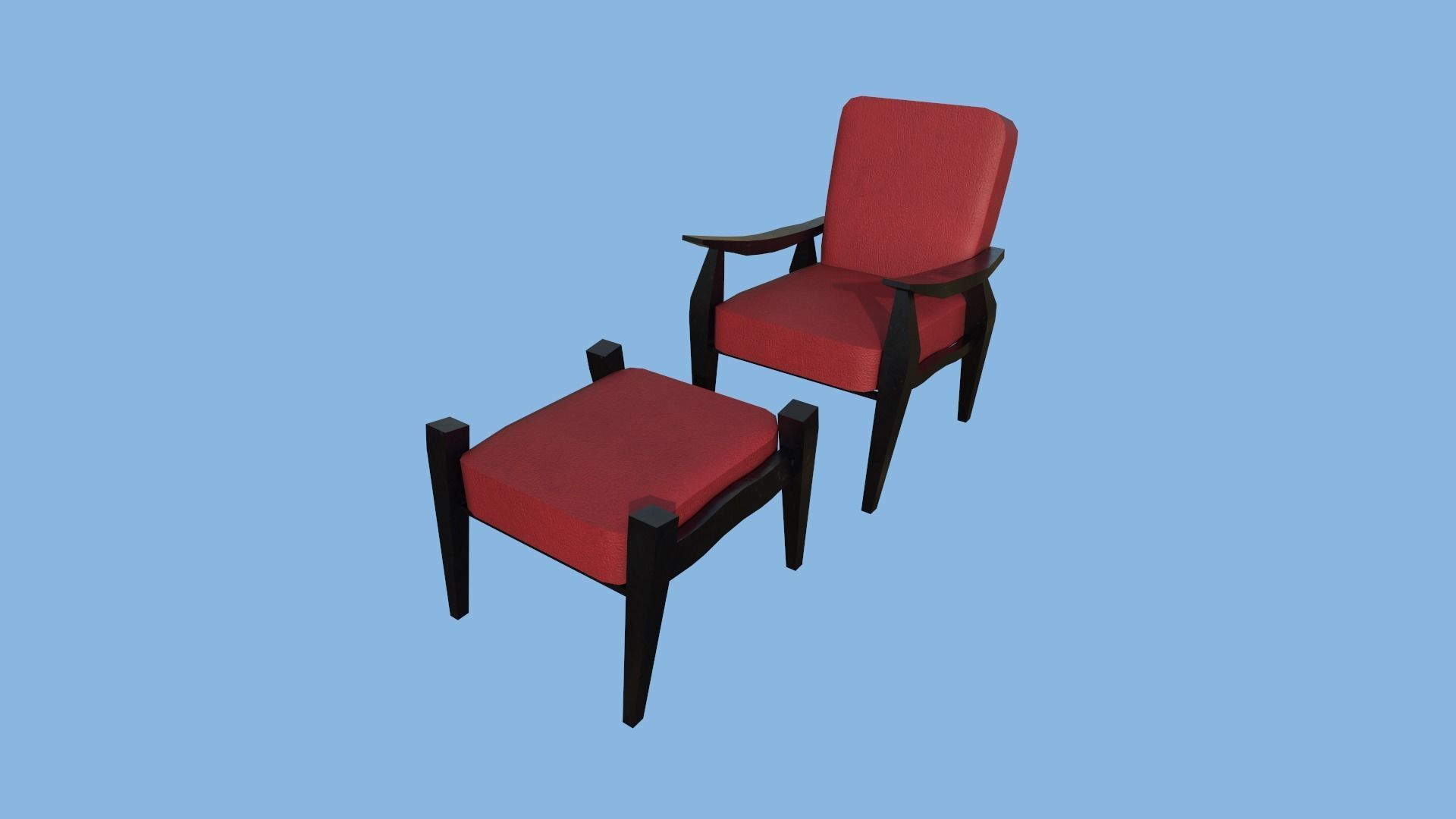 94 Armchair Low Poly - Original - Furniture Interior Design 3D Model Collection_82