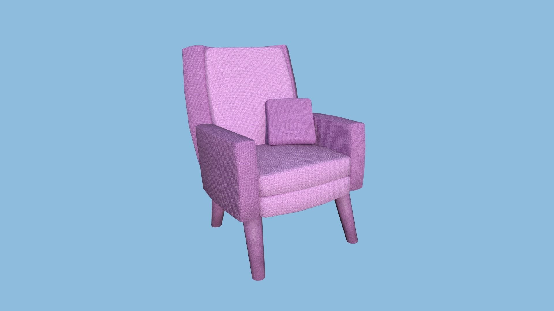 94 Armchair Low Poly - Original - Furniture Interior Design 3D Model Collection_122