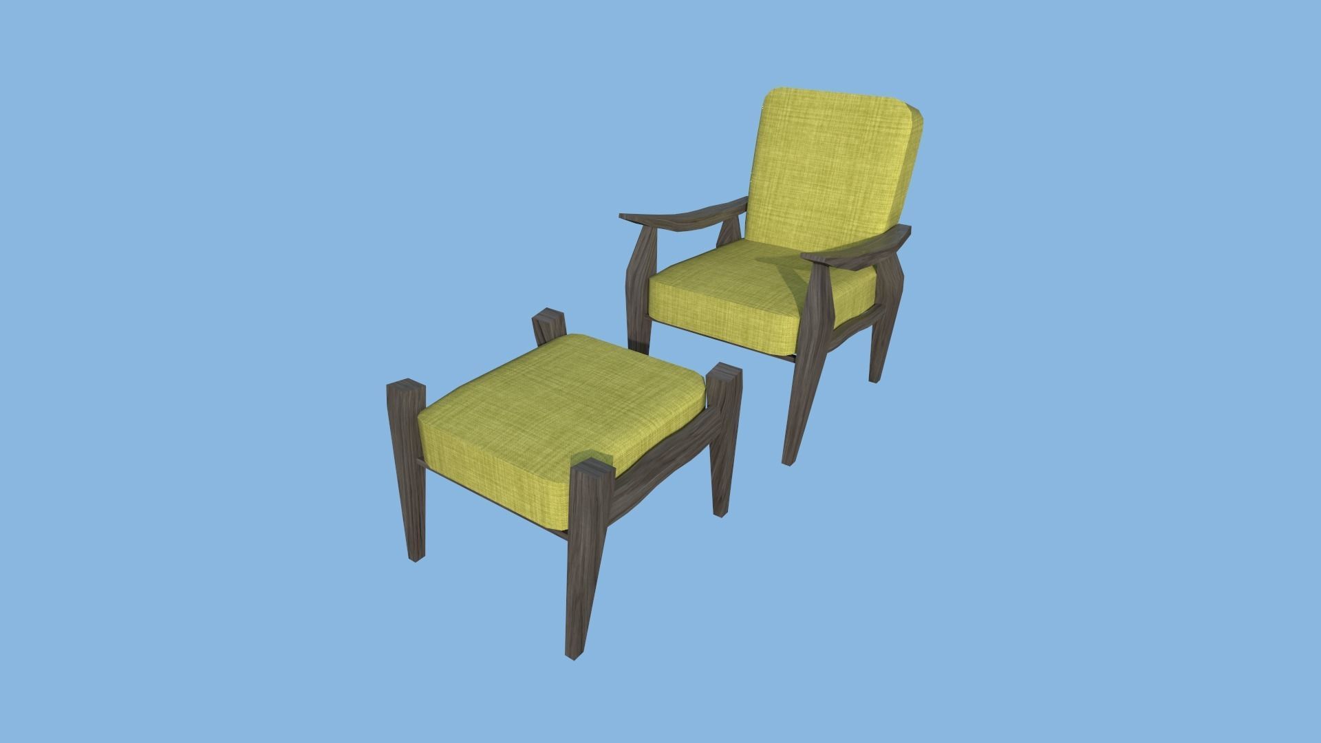 94 Armchair Low Poly - Original - Furniture Interior Design 3D Model Collection_68