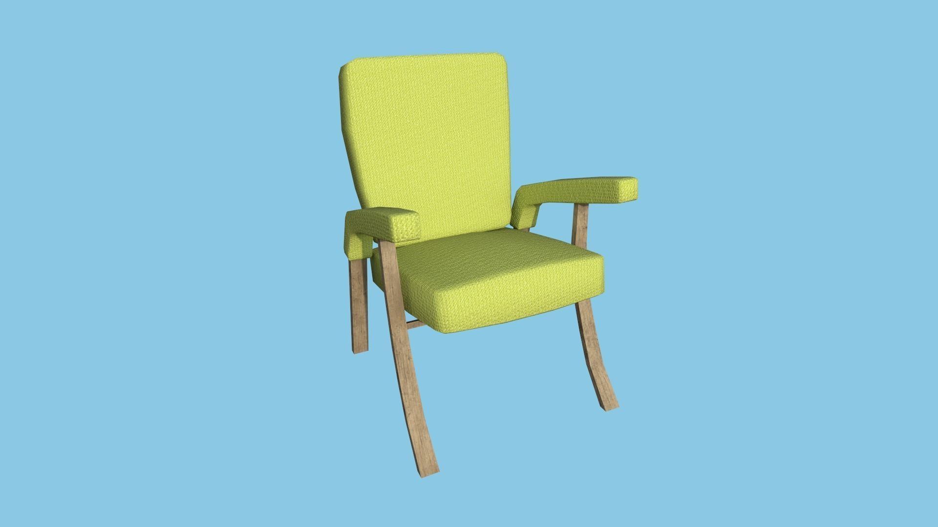 94 Armchair Low Poly - Original - Furniture Interior Design 3D Model Collection_172