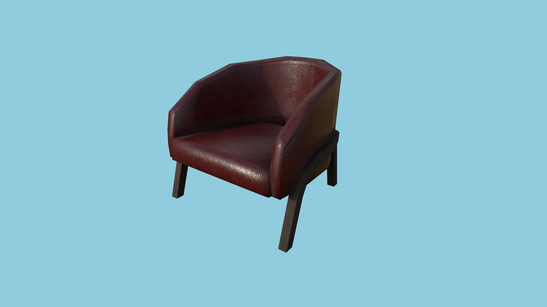 94 Armchair Low Poly - Original - Furniture Interior Design 3D Model Collection_42